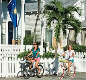 Keys neighborhoods are bicycle-friendly, especially in Old Town Key West. 